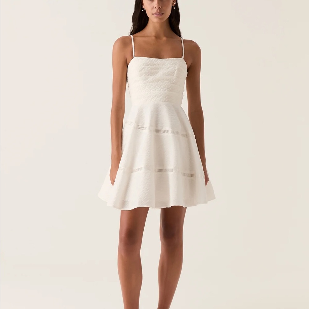 Aje Cinque Jacquard Mini Dress Ivory NWT